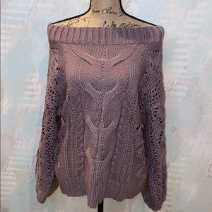 Off The Shoulder Knit Sweater